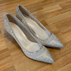 Mid-heel Mesh Rhinestone Heels